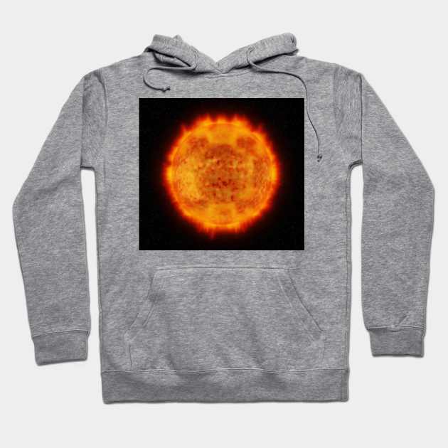 Glowing sun - Dwarf sun Hoodie by Montanescu